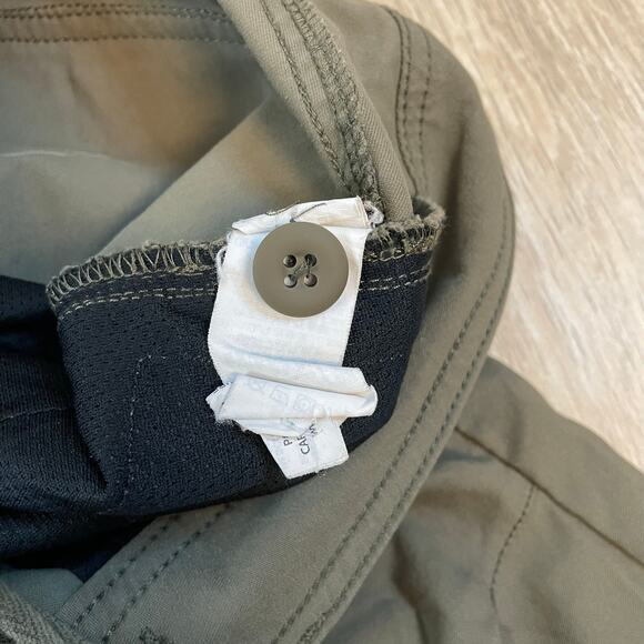 prAna Straight Fit Hiking Pants 8 Short Green Recycled Nylon Stretch Outdoor - Picture 8 of 13